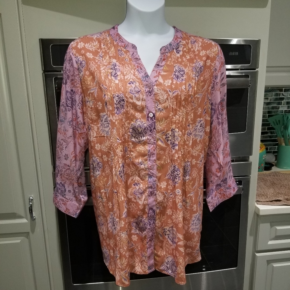 COLDWATER CREEK Boho style blouse size 2X.